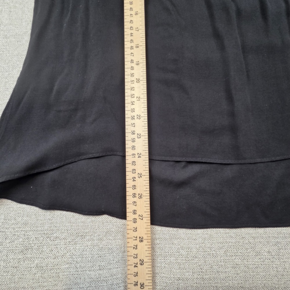 Maeve Anthropologie Black Blouse Women's Medium Modern Button Sleeve Lightweight - Picture 10 of 10
